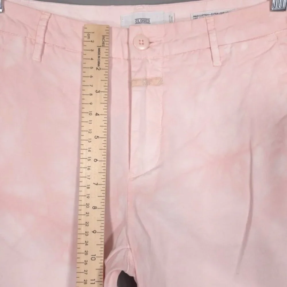NWOT CLOSED Women's Pants 28 JACK Tye Dye Straight Leg‎ PIMA COTTON Pink